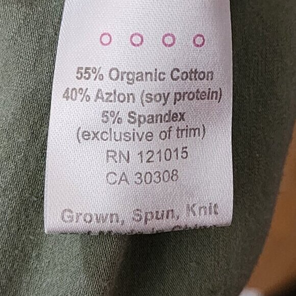 Of The Earth Green Organic Cotton Azlon Stretch Fit & Flare Midi Skirt - Picture 7 of 8